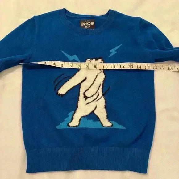 OshKosh B’gosh Polar Bear Sweater Size 8 Youth - Picture 2 of 7